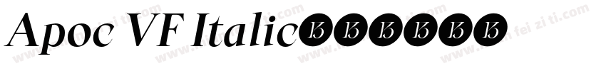Apoc VF Italic字体转换